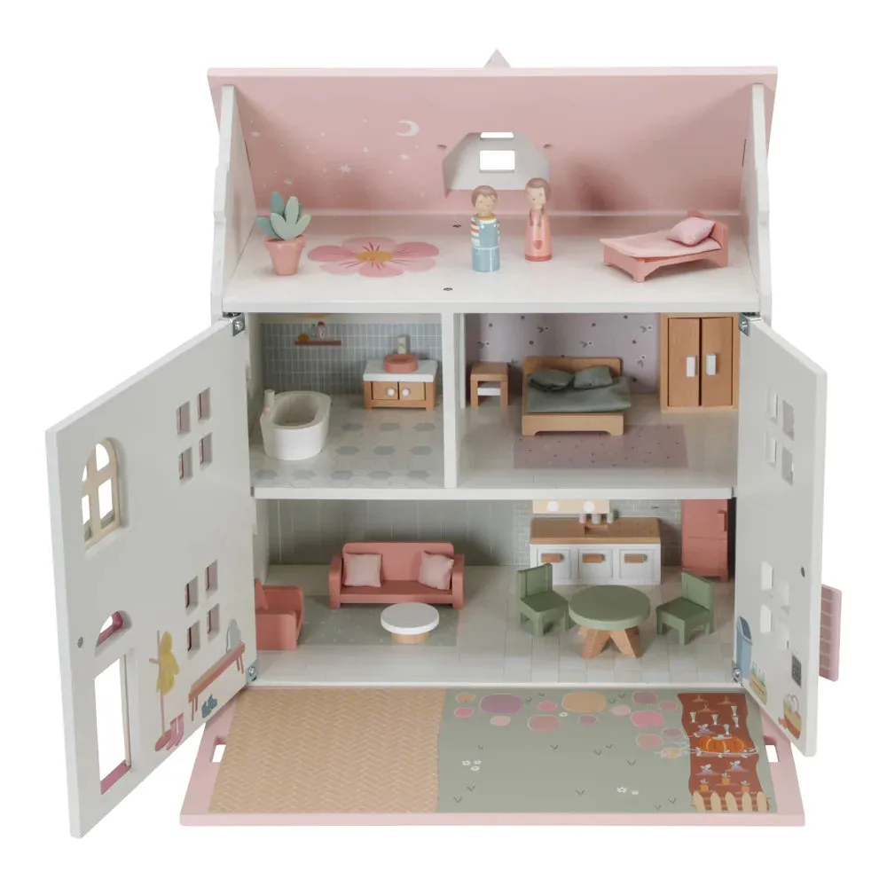 Wooden Doll House with Furniture