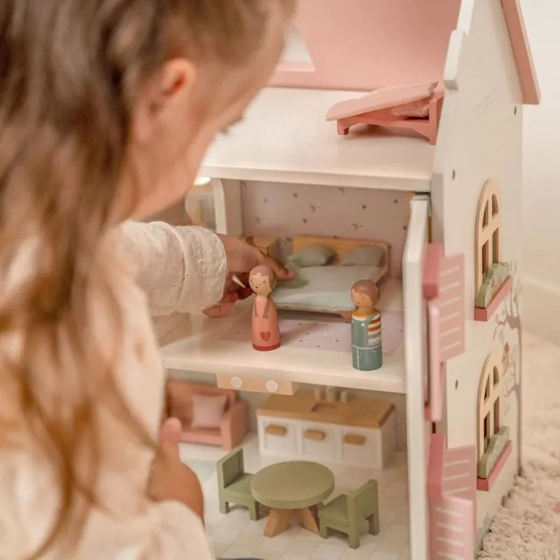 Wooden Doll House with Furniture