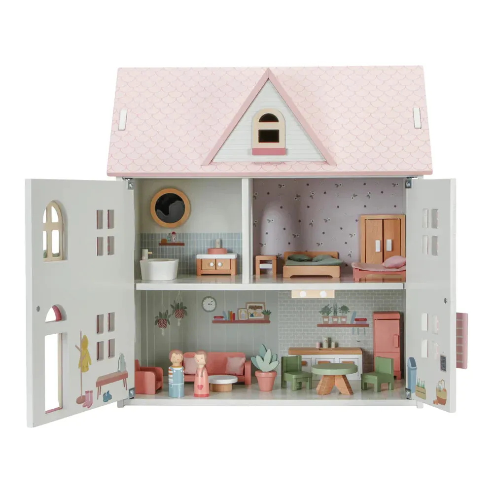 Wooden Doll House with Furniture