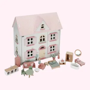 Wooden Doll House with Furniture