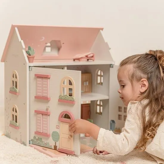 Wooden Doll House with Furniture