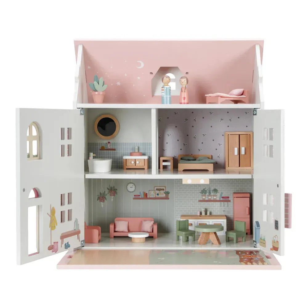 Wooden Doll House with Furniture