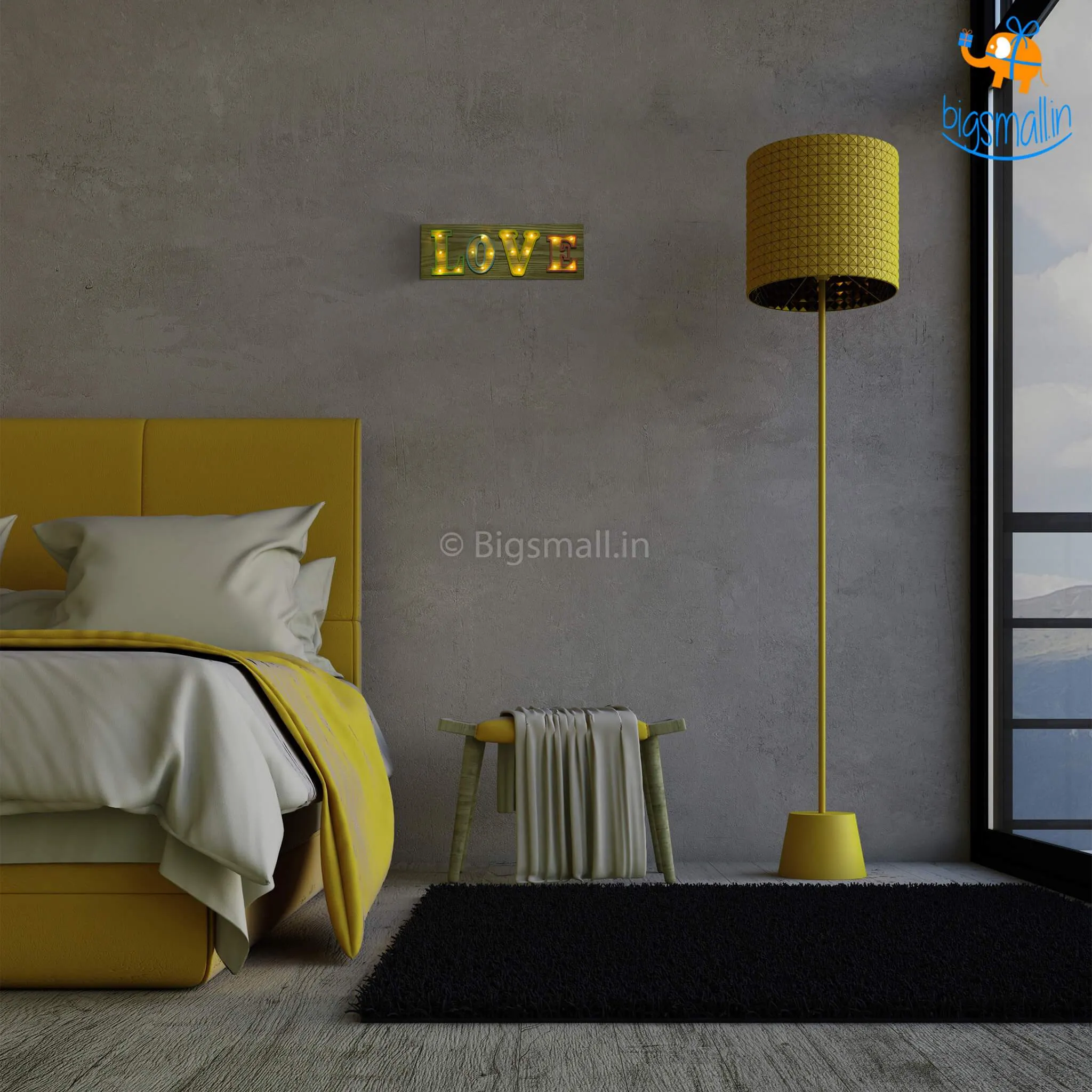 Wooden LED Love Lamp