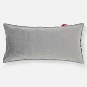 XL Rectangular Support Cushion Cover 40 x 70cm - Velvet Silver