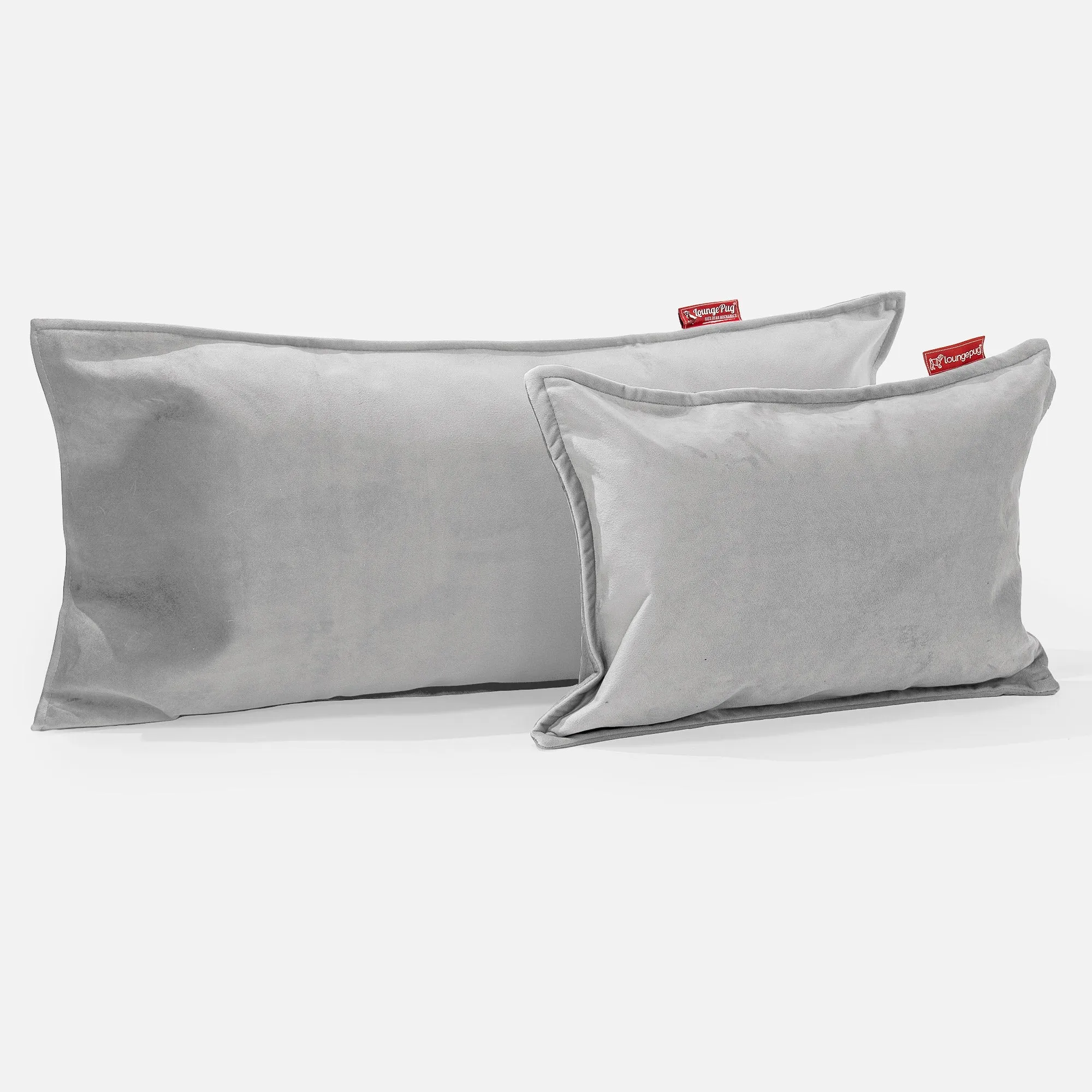 XL Rectangular Support Cushion Cover 40 x 70cm - Velvet Silver